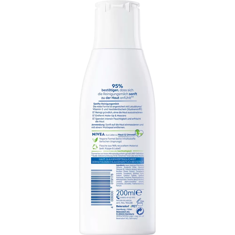 NIVEA Reinigingsmelk zacht, 200 ml