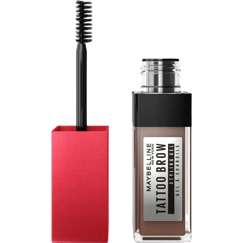 Maybelline New York Wenkbrauw Gel Tattoo Brow 36H Nr. 255 Zacht Bruin, 6 ml