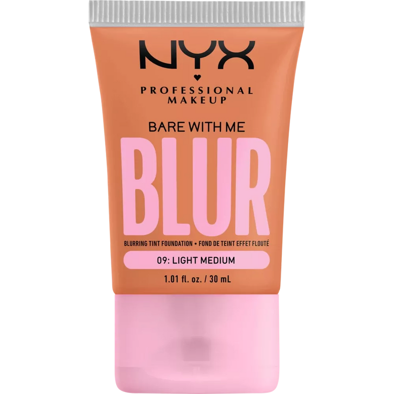 NYX PROFESSIONAL MAKEUP Foundation Bare With Me Blur Tint Light 09 Medium, 30 ml