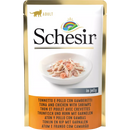 Schesir Kattenvoer met tonijn, kip en garnalen, 85 g