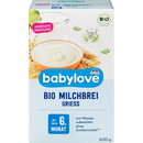 babylove Avond pap melk biologische griesmeel van 6.maand, 600 g