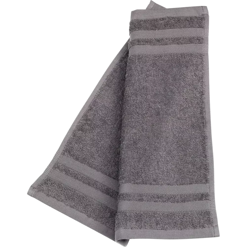 ebelin Handdoek van badstof grijs 100% katoen, 30x30 cm