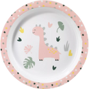 Assiette en polypropylène Babylove rose/blanc, 1 pièce
