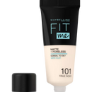Maybelline New York Foundation Fit Me Matte & Poreless 101 True Ivory, 30 ml
