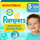 Couches Pampers Premium Protection Gr.5 Junior (11-16 kg) boîte mensuelle, 152 pièces.