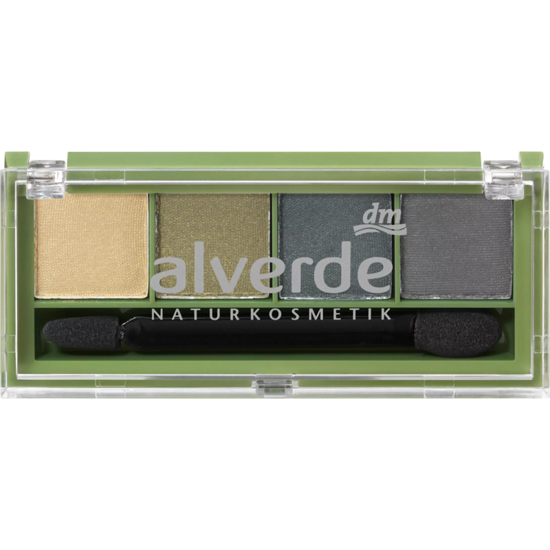 alverde NATURKOSMETIK Oogschaduwpalette 85 Galactic Green, 4 g