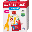 babylove Quetschies Banane &amp; Cerise à la Pomme, dès 1 an (4x100 g), 400 g