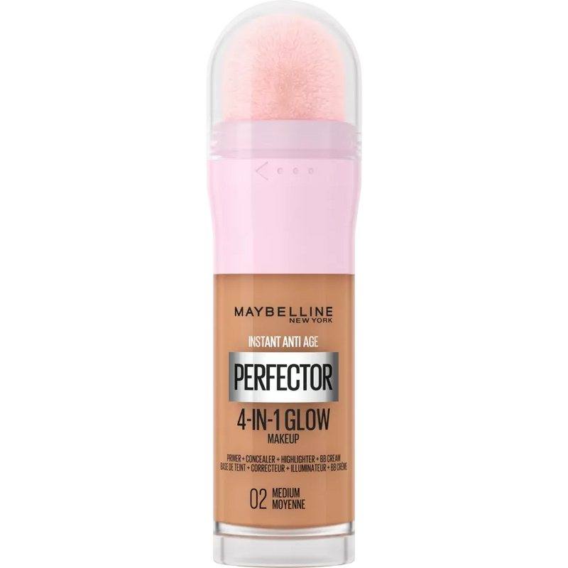 Maybelline New York Foundation Instant Perfector Glow 4in1, 02 Medium, 20 ml