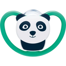 Nuk Fopspeen Space silicone, blauw/groen, maat 2, 6-18 maanden, 2 stuks