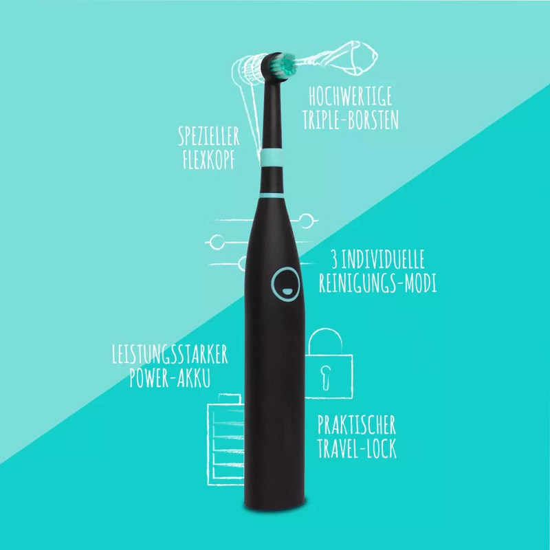 happybrush Elektrische tandenborstel zwart, 1 stuk