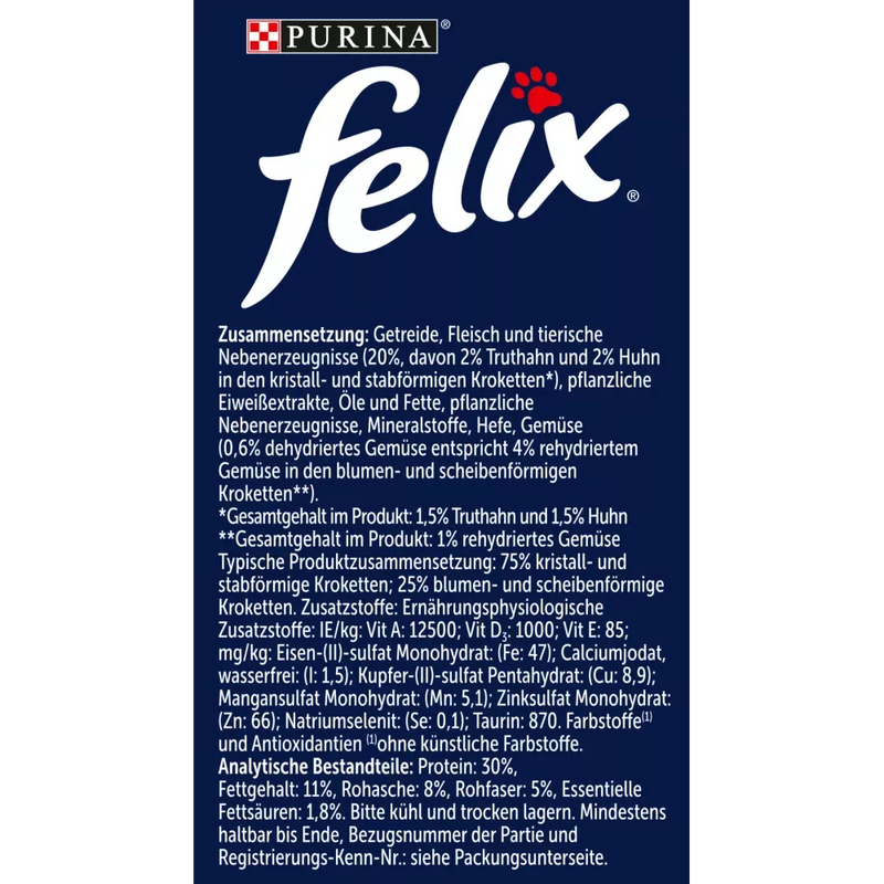 Purina felix Droog kattenvoer met kip, kalkoen & groenten, Farmhouse Sensations, 1 kg