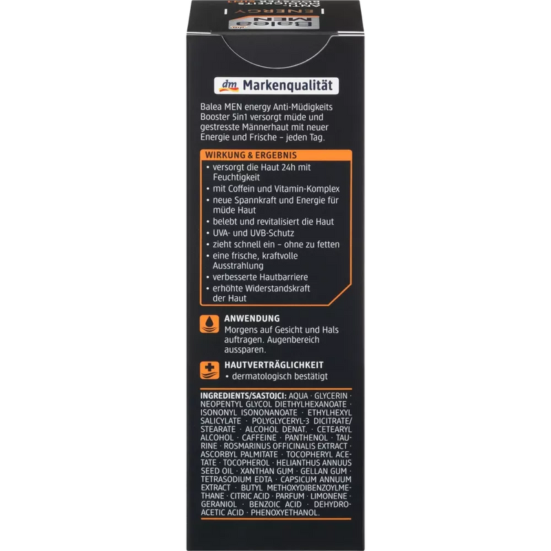 Balea MEN Gezichtscrème Energie Anti Vermoeidheid Booster, 50 ml