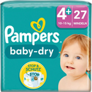 Couches Pampers Baby Dry Gr.4+ Maxi Plus (10-15 kg), 27 pièces.