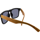 SUNDANCE Zonnebril in zwart met houtlook poten en zwarte tint, 1 st