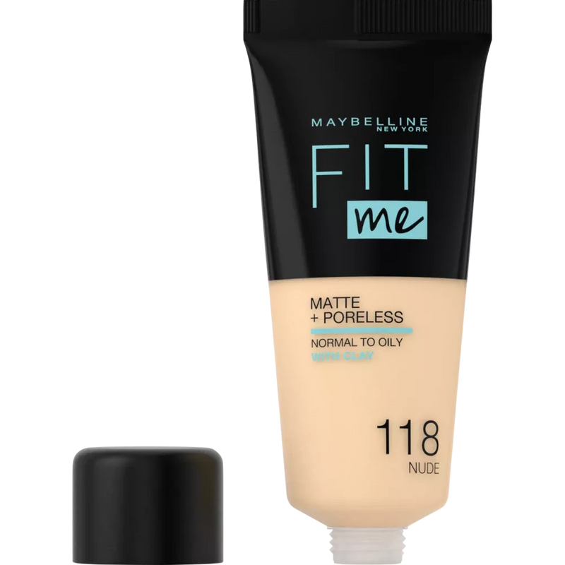 Maybelline New York Make-up Fit Me Matte & Poreless 118 Nude, 30 ml