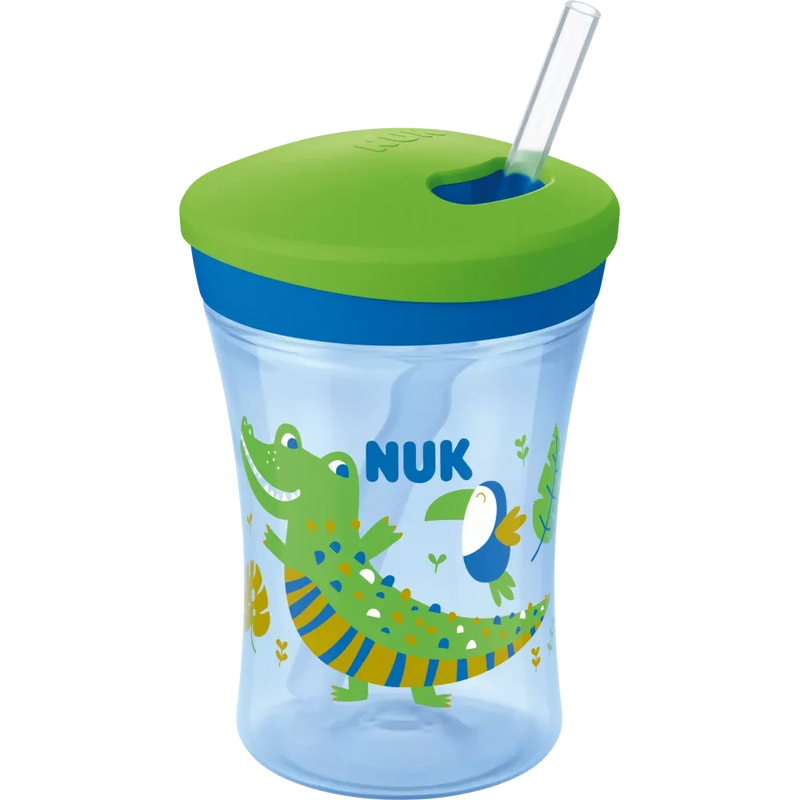 Nuk Drinkfles Evolution Action Cup, groen/blauw, vanaf 12 maanden, 230 ml, 1 stuk
