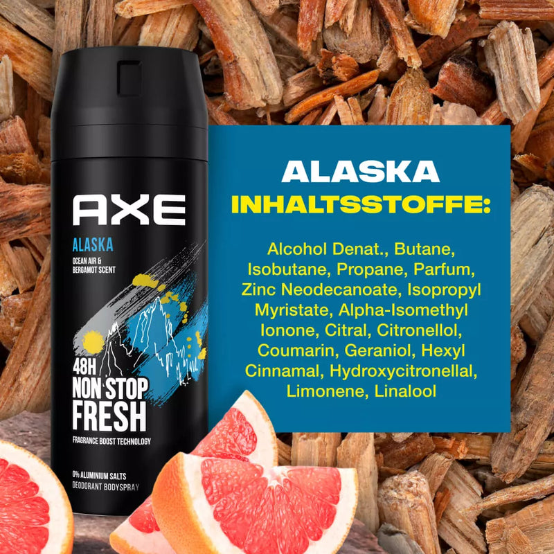 AXE Deodorant spray Alaska zonder aluminium, 150 ml