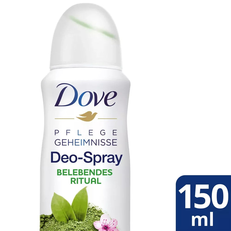Dove Deo Spray Deodorant Care Secrets Matcha Groene Thee & Kersenbloesem, 150 ml