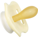 Sucette babylove nature en latex symétrique, jaune/blanc, taille 2, 5-18 mois, 2 pcs.