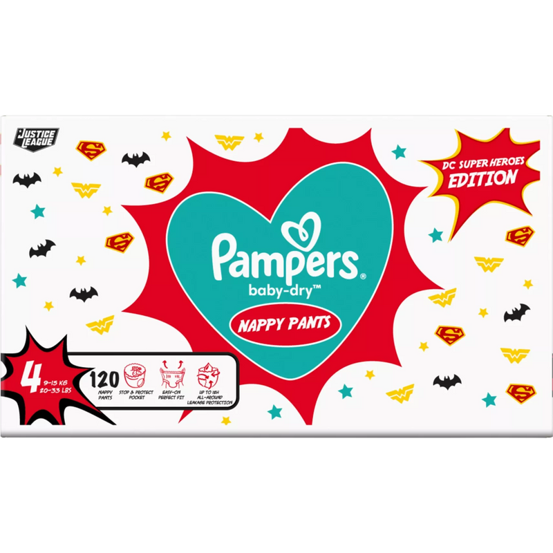 Pampers Luierbroek BabyDry maat 4 9-15 kg Limited Edition, 120 st