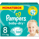 Pampers Luiers Baby Dry Gr.8 Extra Large, 17+kg, maandbox, 100 stuks