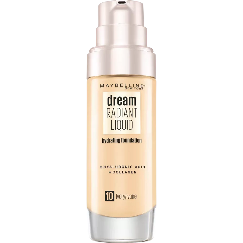 Maybelline New York Foundation Dream Radiant Liquid 10 Ivoor, 30 ml