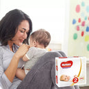 Huggies Luiers Newborn maat 2, 3-6kg, halfmaand doos, 210 stuks