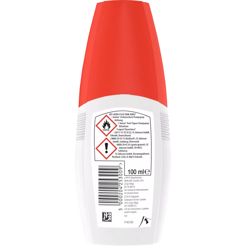 Autan Insectenspray Protection Plus, bescherming tegen teken, 100 ml