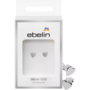 Boucles d'oreilles ebelin coeur argent 925, 2 pièces.