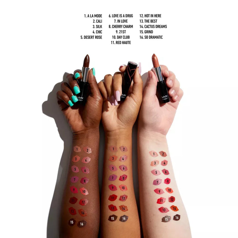 NYX PROFESSIONAL MAKEUP Rouge à lèvres Shout Loud Satin 01 A La Mode, 3,5 g