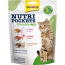 GIMCAT Snack pour chats, Nutri Pockets Country Mix au Canard, Boeuf &amp; Dinde, 150 g