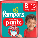 Pampers Babybroekjes Baby Dry Gr.8 Extra Large (19+ kg), 15 stuks.