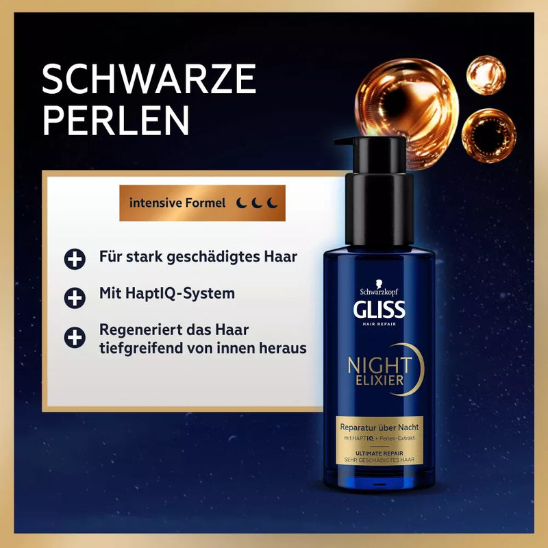 Schwarzkopf GLISS Haarbehandeling Nacht Elixir Ultimate Repair, 100 ml