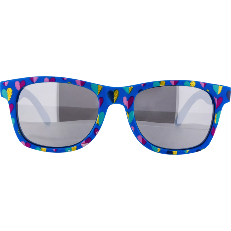 SUNDANCE Kinderzonnebril met hartjespatroon en spiegelende glazen, 1 stuk