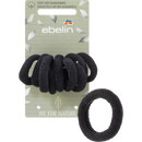 ebelin Haarelastiekjes zwart en blond - stof gemaakt van biologisch katoen, 9 stuks.