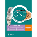 PURINA ONE Nat Kattenvoer Sensitive met Kip & Wortelen, Multipack (8x85 g), 680 g
