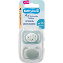 Sucette Babylove Air, silicone, symétrique, verte, taille 3, à partir de 16 mois, 2 pcs.