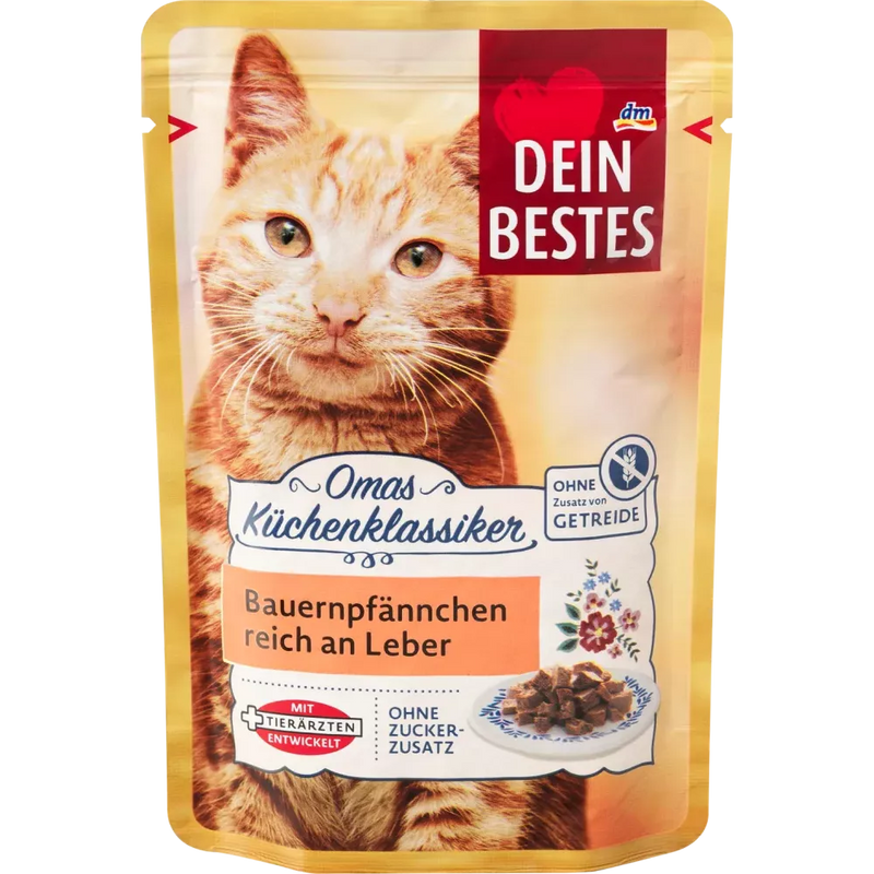 Dein Bestes Natvoer voor katten, Oma's Kitchen Klassiek, Leverrijk, 100 g