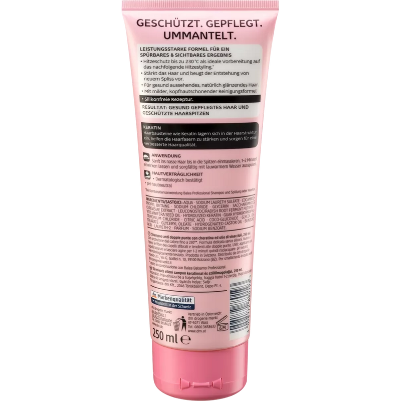 Balea Professional Shampoo voor bescherming tegen gespleten haarpunten, 250 ml