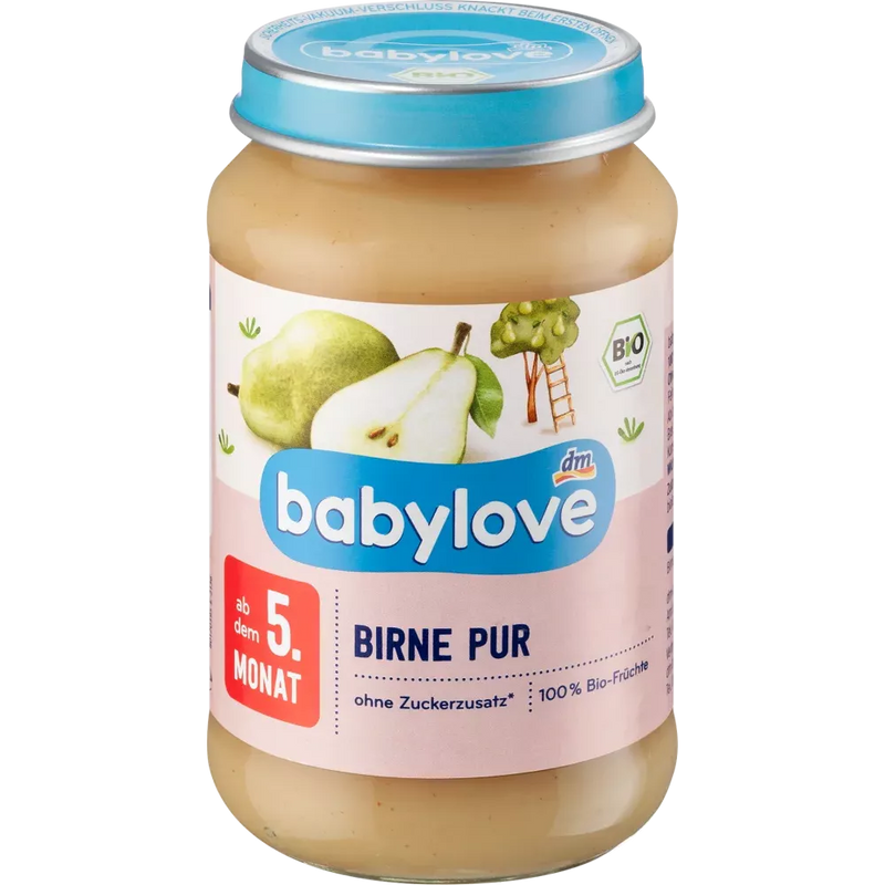 babylove Babymaaltijd 5+ Maanden perenpuree 100% biologische kwaliteit 190g