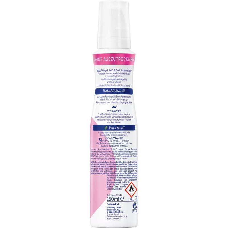 NIVEA Mousse Care&Hold Soft Touch, 150 ml