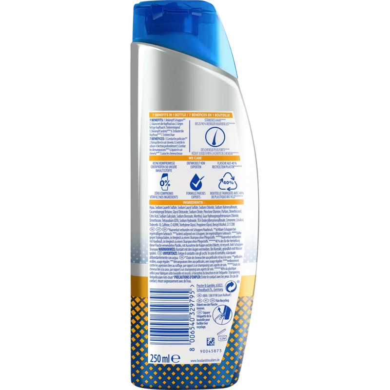 head&shoulders Antiroosshampoo 7in1 Advanced Anti-Hair Loss, 250 ml