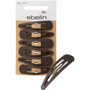 Pinces à cheveux ebelin marron aspect mat, 6 pièces.