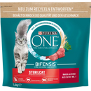 PURINA ONE Croquettes pour chat au bœuf et au blé, Sterilcat, Adulte, 1,4 kg