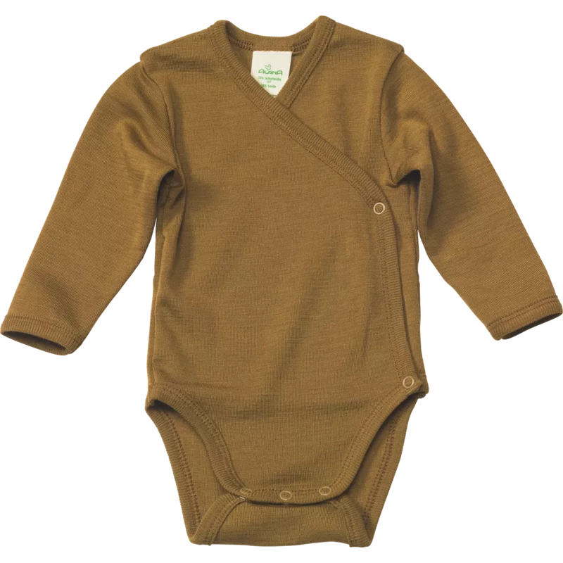 ALANA Baby omslagdoek, maat 50/56, van biologische wol en zijde, olijfgroen, 1 stuk