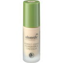 alverde NATURKOSMETIK Fond de Teint &amp; Correcteur Perfect Cover 05 Porcelaine, 20 ml