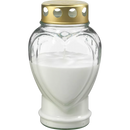 Bougie funéraire Profissimo en forme de cœur, 1 pièce