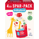 babylove Quetschies Banane &amp; Cerise à la Pomme, dès 1 an (4x100 g), 400 g