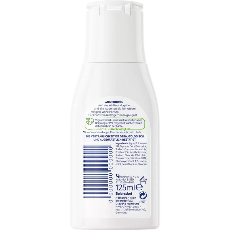 NIVEA Oogmake-up remover waterproof, 125 ml