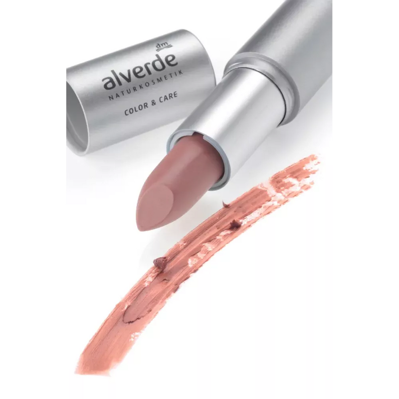 alverde NATURKOSMETIK Lipstick Color & Care Rosy Nude 03, 4.6 g